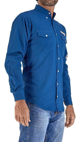 Camisa Vaquera Wrangler Hombre Manga Larga N04