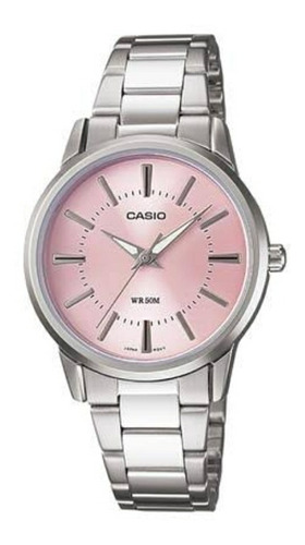 Reloj Casio De Dama Modelo Ltp-1303 Metal Caratula Rosa