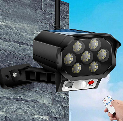 Reflector Foco Sensor De Movimiento Recargable Con Luz Solar