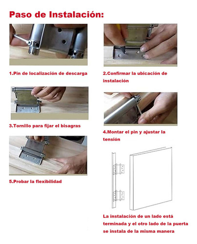 Paquete De 4 Pares (8 Pcs) De Bisagras De Doble Acción De 3