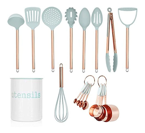 Palas Y Espátulas Utensilios De Cocina Set Con Soporte