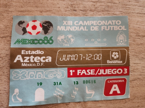 Entradas Mundial 1986 . Leer Descripción 