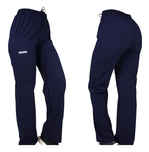 Pantalón Clínico Unisex Antifluido Azul Marino 799-1