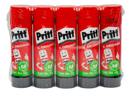 Pritt: Pegamento Adhesivo En Lápiz 42g - Pack De 5