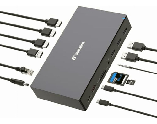 Verbatim Usb-c Pro Docking Station 17 En 1 Hub Multiport