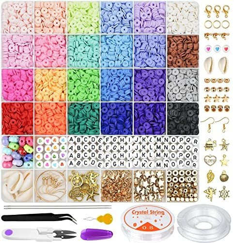 Kit Cuentas De Arcilla Para Hacer Pulseras 24 Colores 