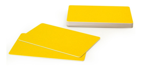 Imagen 3 de 6 de Tarjetas Pvc Doradas 86x54mm Sin Impresión Zebra Pack 50u