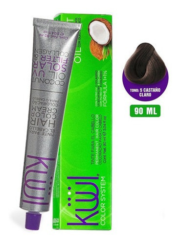 Kit Tinte Kuul Color System Kuul tinte color system tono 5 castaño claro