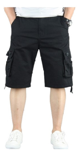 Shorts Holgados Con Múltiples Bolsillos Para Hombre2002