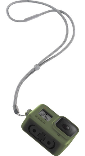 Imagen 4 de 6 de Carcasa Funda Silicona Gopro Hero 8 Black + Soga Verde