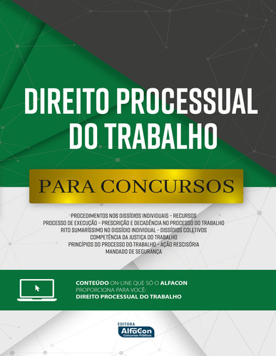 Para Concursos - Direito Processual Do Trabalho - 1ª Ed., De Professores Especializados., Vol. Único. Editora Alfacon Concursos Públicos, Capa Mole, Edição Oficial Em Português, 2023
