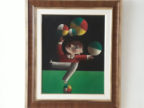 1895- Inos Corradin. Ost. 60x70cm Com Mold. Equilibrista (Usado)