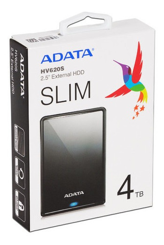 Disco Duro Portátil Adata Hv620s De 4 Tb Usb 3.0 Color Negro