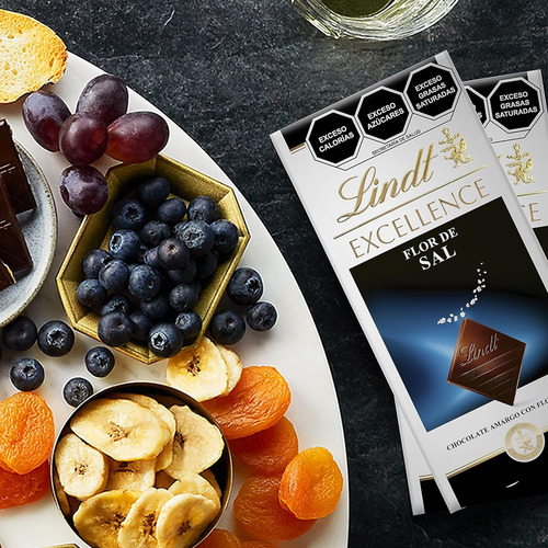 Lindt Excellence Flor De Sal Chocolate Amargo Genuino Cacao