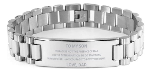 To My Son Ladder Pulsera De Acero Inoxidable, El Valor No Es