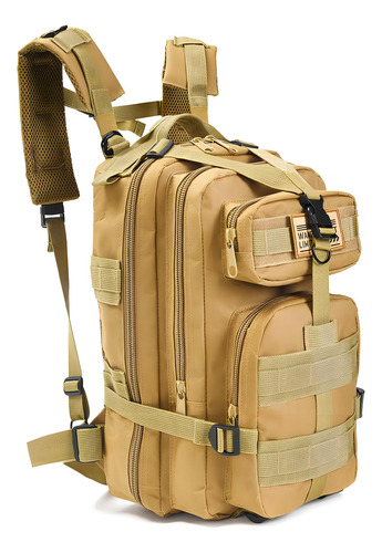 Mochila Active Art. 34077 Táctica Unisex Wanderlust Color Camel Diseño De La Tela Lisa