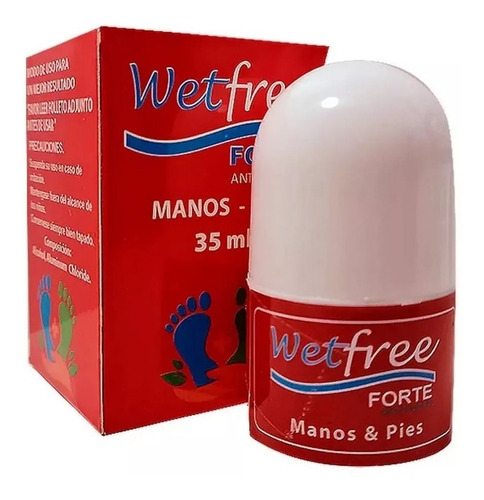 Imagen 1 de 1 de Antitranspirante Desodorante Wetfree Forte Manos Y Pies