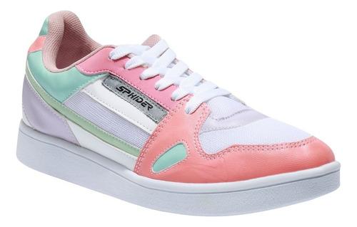 Tenis Blancos Para Mujer Urbano Rainbow Multicolor Fareli