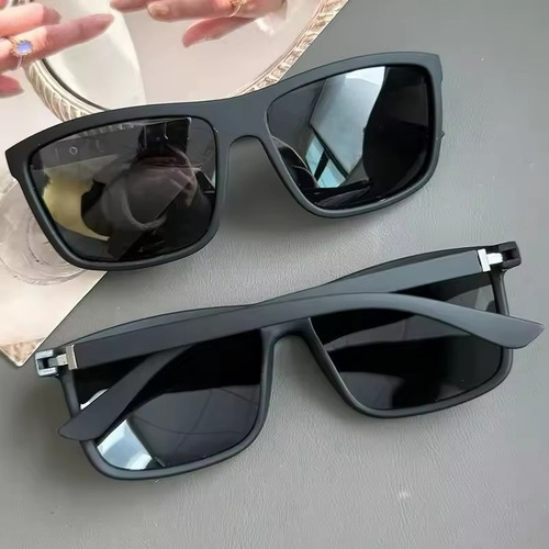 Gafas De Sol Cuadradas Negras Polarizadas Sung Lasses, 2 Uni
