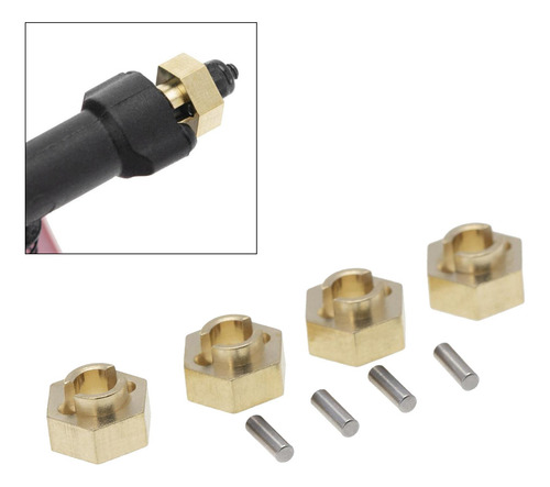 Adaptadores De Cubo Hexagonal De Rueda De Latón De 4 Piezas
