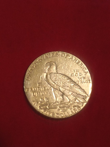 Moneda De Oro Media Aguila 5 Dólares 1909 Denver (Usado)