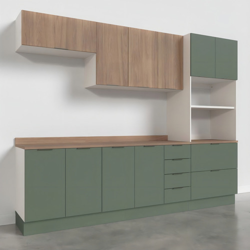 Cozinha Modulada 5 Peças Com Tampo 2 Aéreos 2 Balcões 1