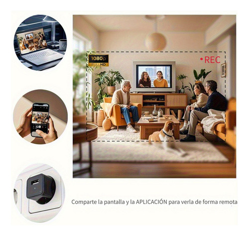 1080p Wifi Hidden Camera Mini Wall Outlet Usb Charger App