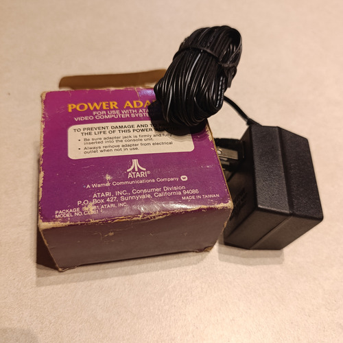 Atari 2600 Fuente De Alimentacion Original Con Su Caja 110v (Usado)