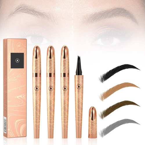 4 Lápices De Cejas 3d Waterproof Microblading Lápiz De