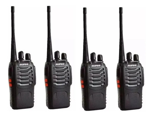 Pack X4 Radio Transmisor Walkie Talkie Bf-888s Baofeng