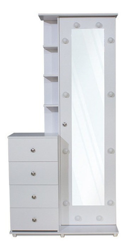 Imagen 7 de 10 de Espejo Hollywood Luces Tipo Camerino + Puff