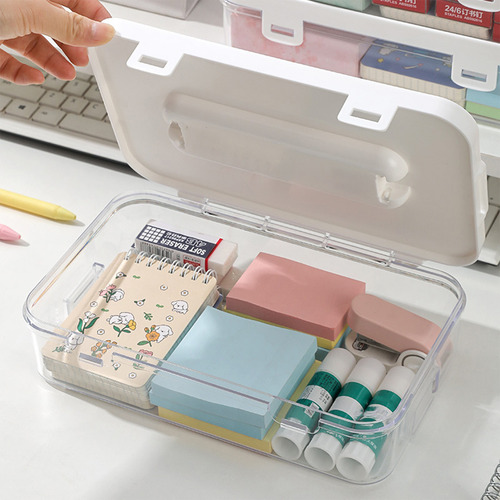 Caja De Almacenamiento Plana Carry A Stack Para Lápices, Mar