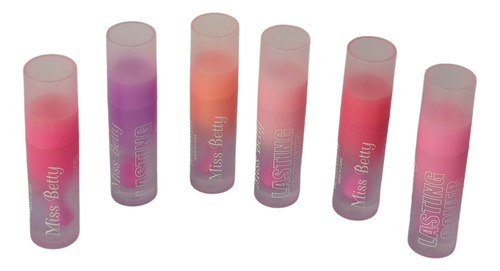 Lip Gloss Aplicador Grueso 6 Piezas Cambia De Color Con Ph Rosa