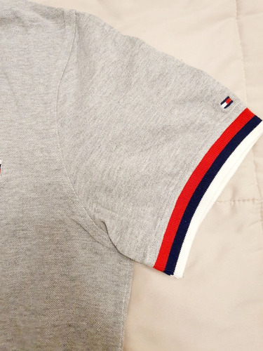 Chomba Tommy Hilfiger Gris De Hombre Talle L - Original