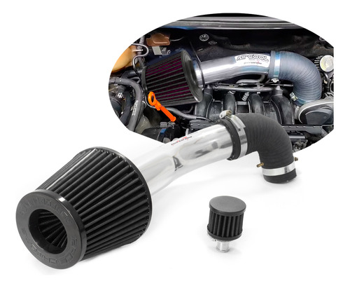 Kit Intake Filtro Ar Esportivo Motor Vw Voyage 1.0 2009/2014