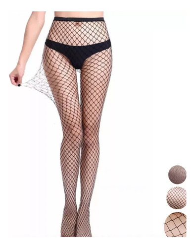 Pack 6 Medias Panty Sexy Piernas Moda Mujer Malla Lenceria 