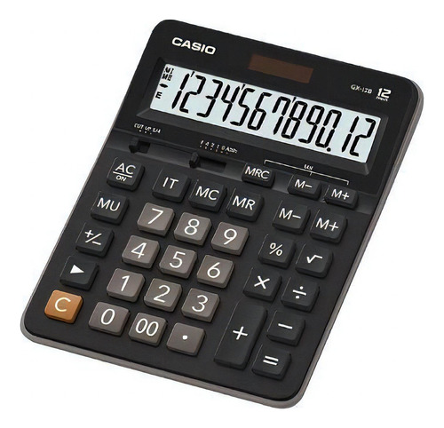 Calculadora De Escritorio Casio Mx-12b Color Negro