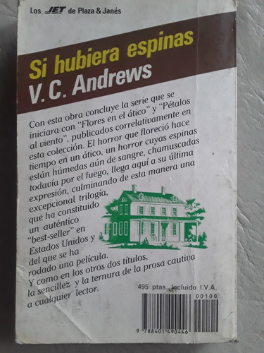 Libro Si Hubiera Espinas. V. C. Andrews. (Usado)