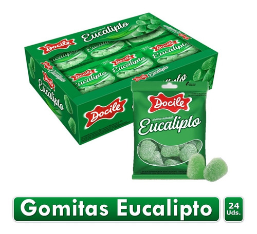 Dulce Gomitas Sabor Eucalipto Docile X 24 Uds.