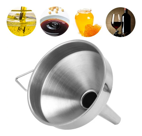 Embudo Acero Inoxidable Cocina Multiusos Metalico 13cm 6 Pzs