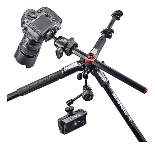 Tripé Manfrotto Mt190xpro4 De Alumínio De 4 Seções, Preto