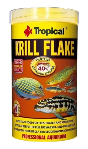 Krill Flake 20gr Tropical Alimento Peces Marino Y Agua Dulce