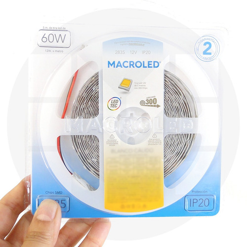 Tira Led Smd 2835 5 Mts 60 Led Dimerizable Ip20 Macroled