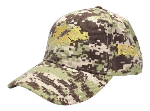 Imagen 2 de 6 de Gorra Islas Malvinas Bordada Pixel Marron Claro Camuflada