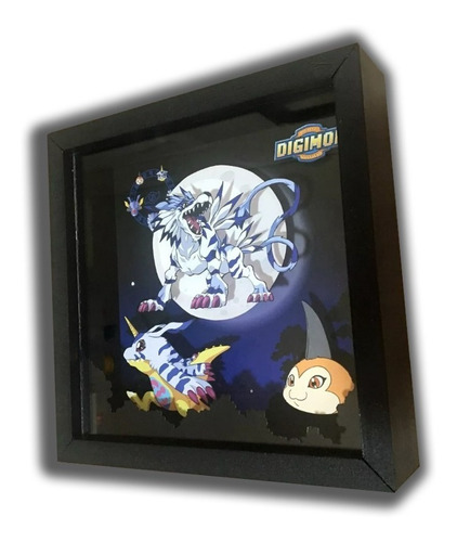 Cuadro 3d Digimon Digievolucion Tsunomon (modelo Box)