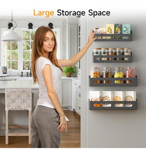 Juego De 4 Estantes Magnéticos Para Especias Para Refrigera