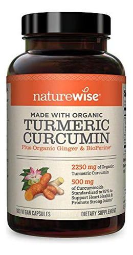 Naturewise Curcumina Cúrcuma 2250mg | 95% Curcuminoids & Bio