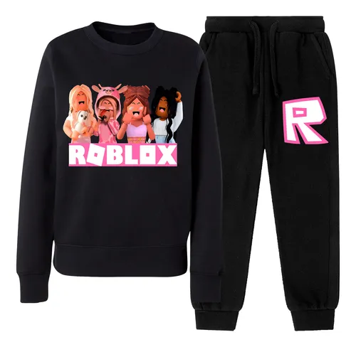 Conjunto Deportivo Buzo Y Pantalon Roblox Niñas Negro Grupo 1 14