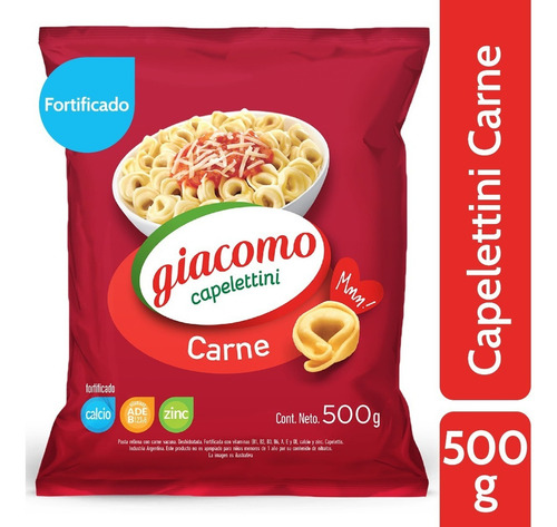 Giacomo Capelettini Carne Pasta Semola Fortificada X 500 Gr