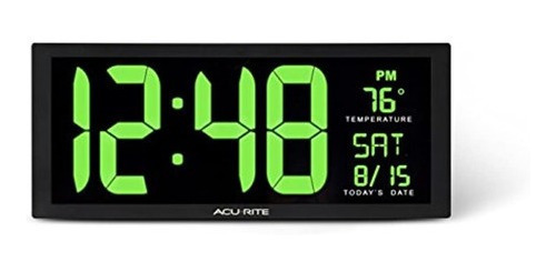 Acurite 75155m 14.5  Grande Verde Led Digital Reloj Pulgadas